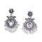 Indian Oxidized Jhumka Earrings for Women - Round Oxidized Jhumki Ethnic Chandbali Earrings Faux Pearls with Oxidized Platting Bollywood Style Dangle Earring Jewelry for Bride Gift for Her